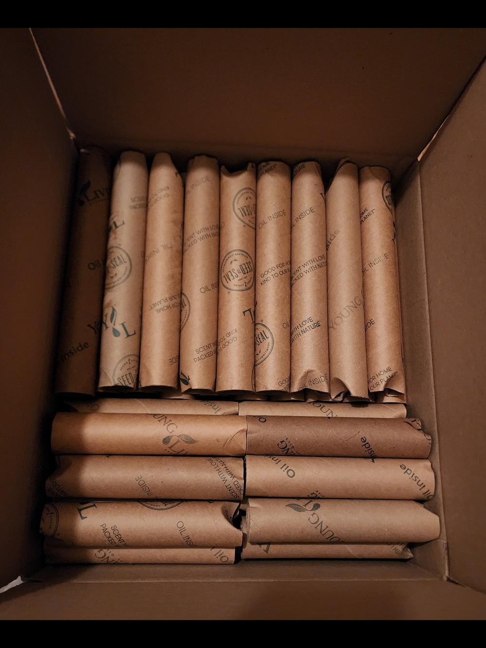 Bulk Cardboard Tubes - Eco Brown Packaging 66 Tubes